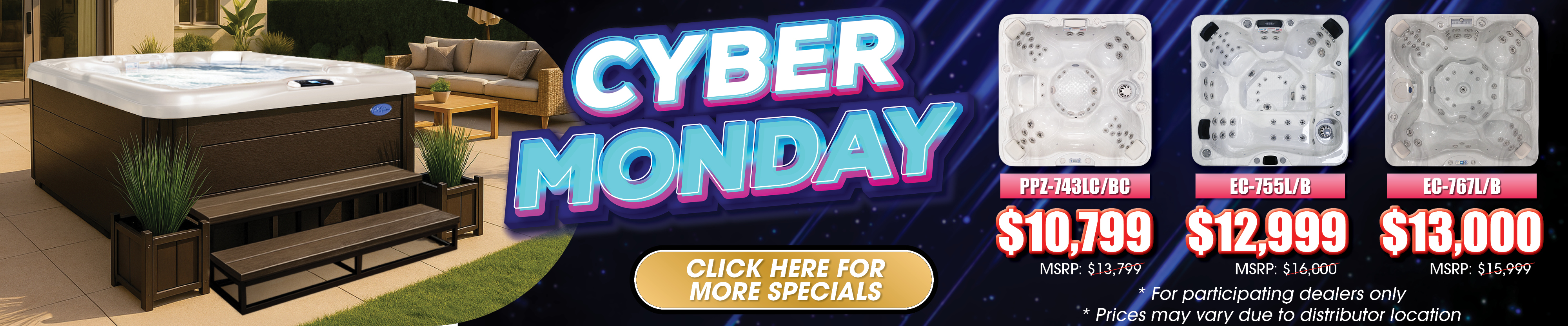 Calspas hot tub being used in a family setting - Santacruz