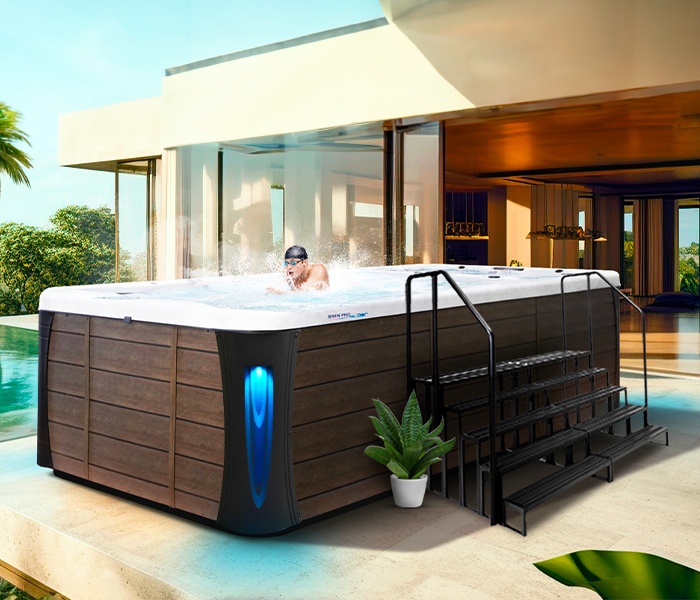 Calspas hot tub being used in a family setting - Santacruz